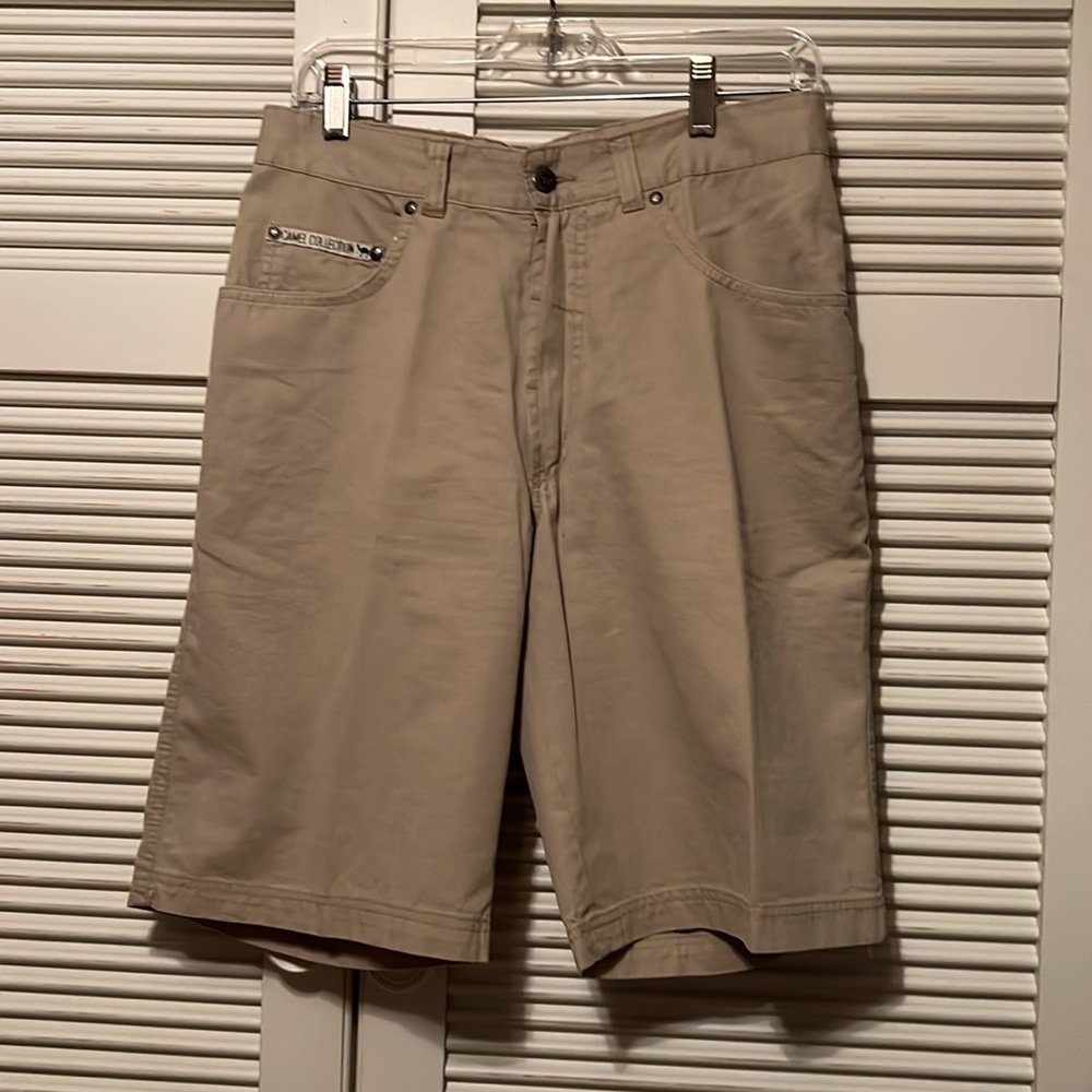 CAMEL COLLECTION Tan Bermuda Midi Jean Shorts